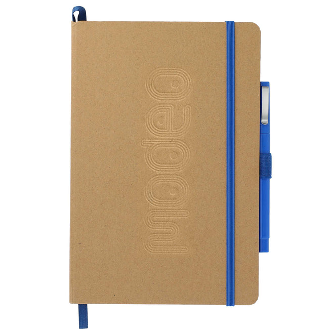 Eco Color Journal with Painted Edges and Pen Set, 5.5 x 8.5 Inches Debossing