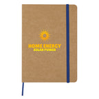 Eco-Inspired Notebook with Strap - Blue - Full Color