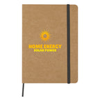 Eco-Inspired Notebook with Strap - Natural with Black - Full Color