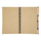 Eco-Inspired Spiral Notebook and Pen, 7 x 10 Inches - Open
