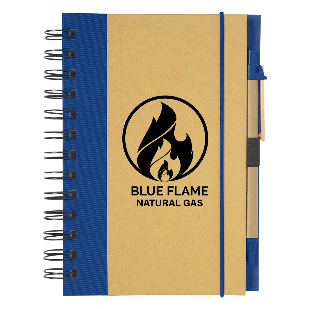 Eco-Inspired Spiral Notebook and Pen - Silk Screen