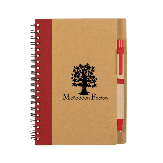 Eco-Inspired Spiral Notebook and Pen