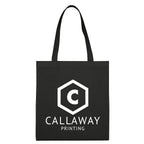 Economy Recycled Tote Bag, Non-Woven - Black - Silk Screen