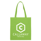 Economy Recycled Tote Bag, Non-Woven - Lime Green - Silk Screen