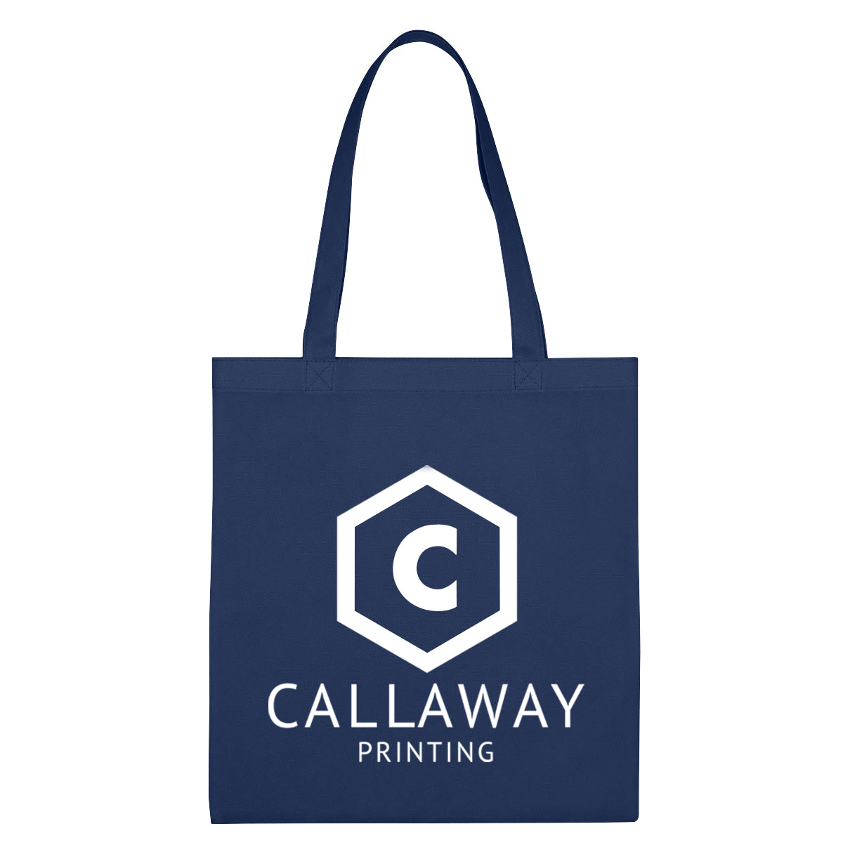 Economy Recycled Tote Bag, Non-Woven - Navy - Silk Screen