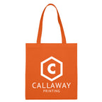 Economy Recycled Tote Bag, Non-Woven - Orange - Silk Screen