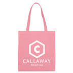 Economy Recycled Tote Bag, Non-Woven - Pink - Silk Screen