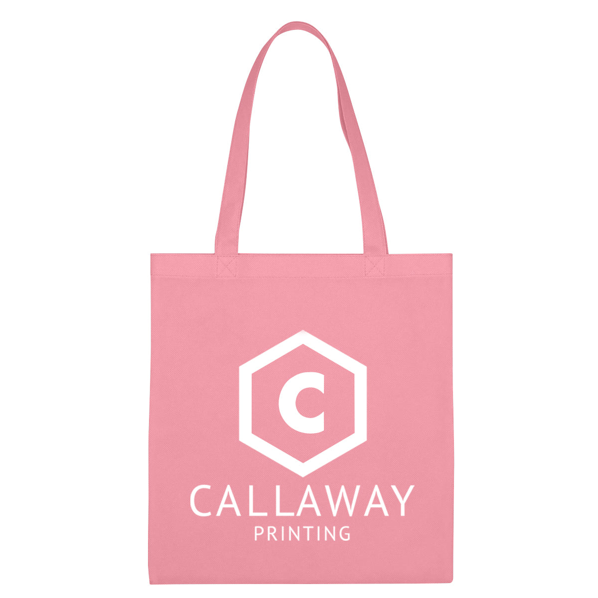 Economy Recycled Tote Bag, Non-Woven - Pink - Silk Screen