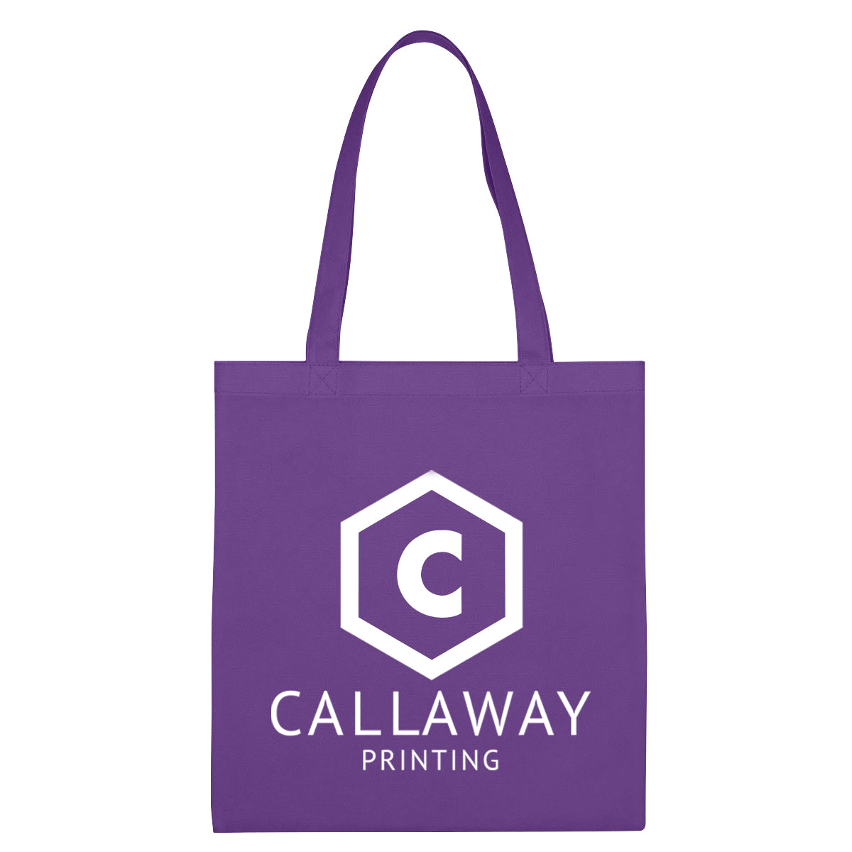 Economy Recycled Tote Bag, Non-Woven - Purple - Silk Screen