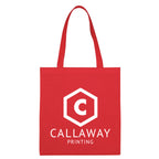 Economy Recycled Tote Bag, Non-Woven - Red - Silk Screen