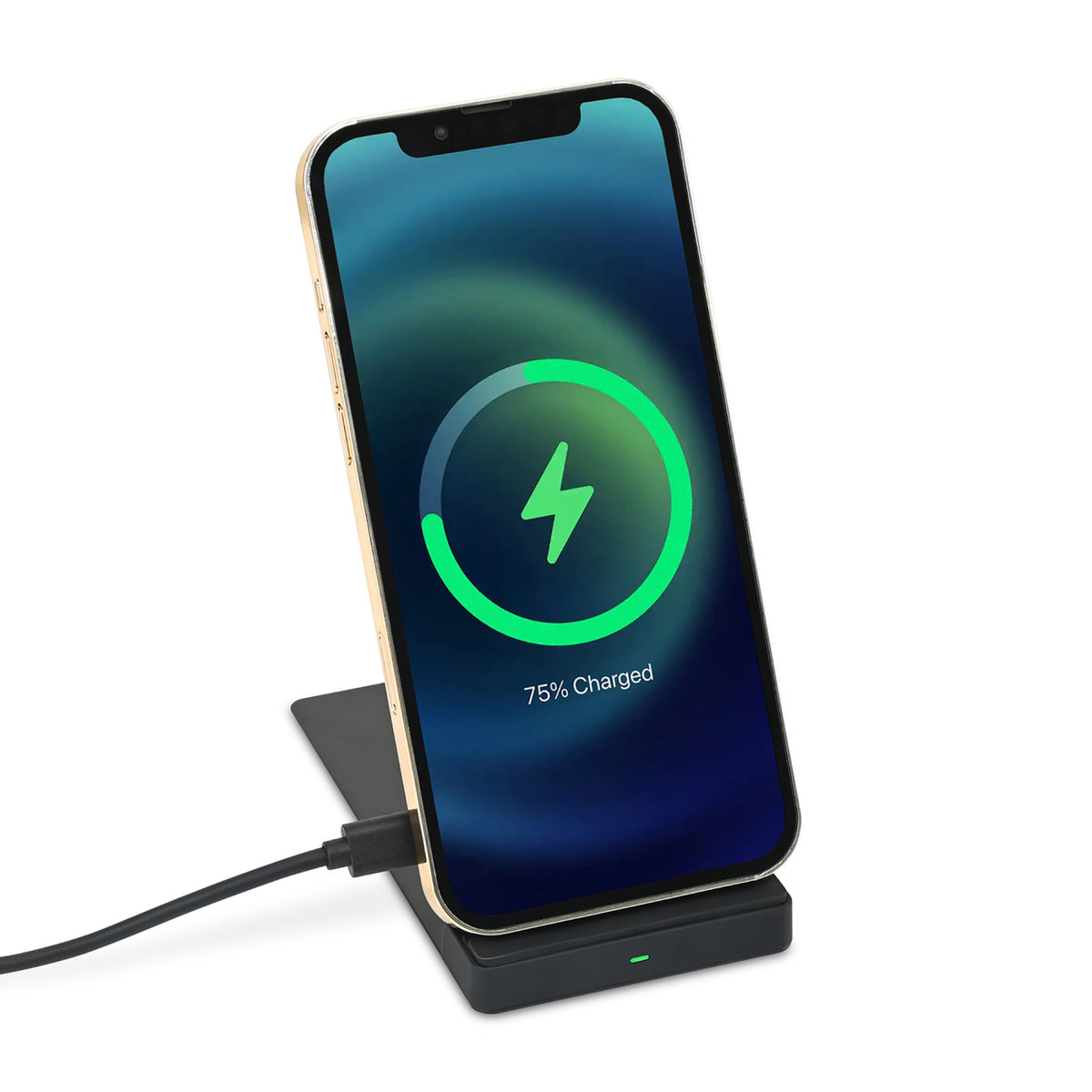 Eden Collapsible Wireless Desk Charger in Recycled PET - Charcoal Heather - View 2