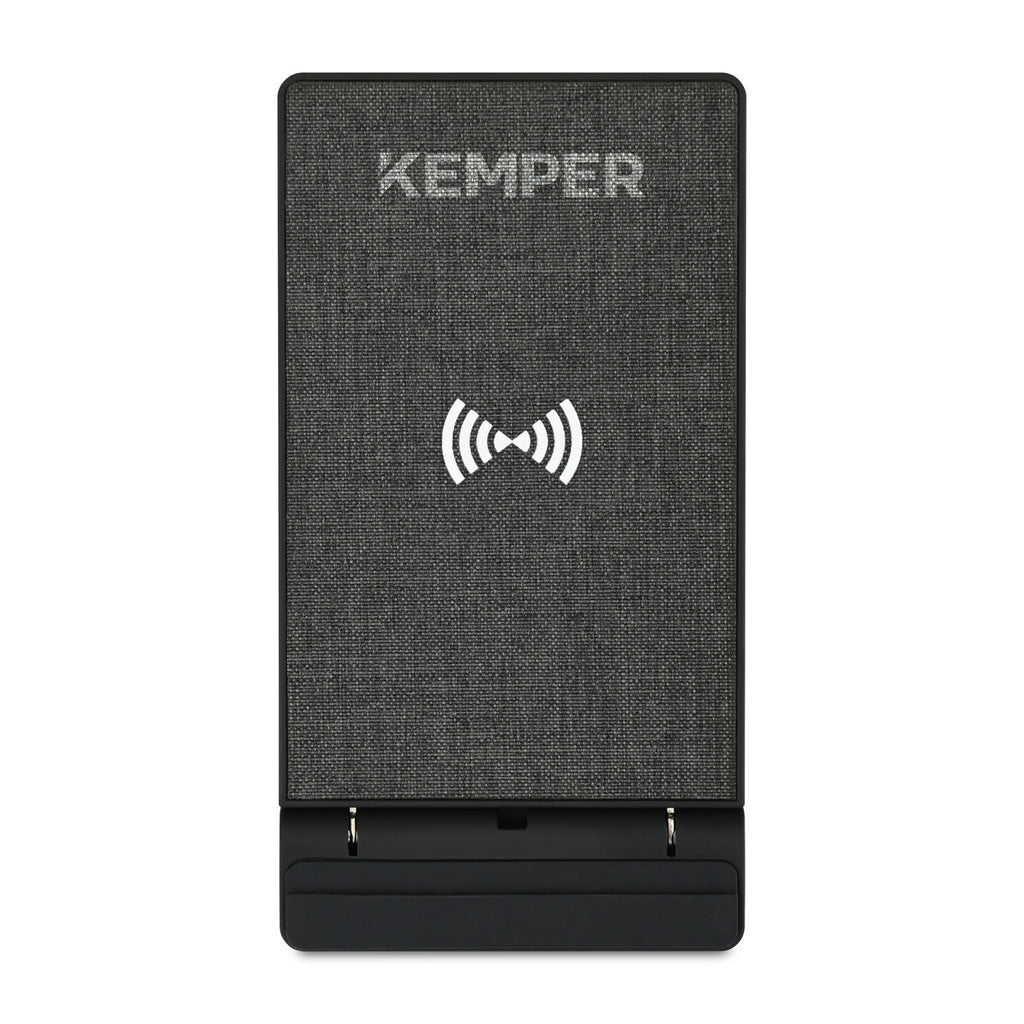 Eden Collapsible Wireless Desk Charger in Recycled PET - Charcoal Heather - View 3
