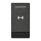 Eden Collapsible Wireless Desk Charger in Recycled PET - Charcoal Heather - View 3