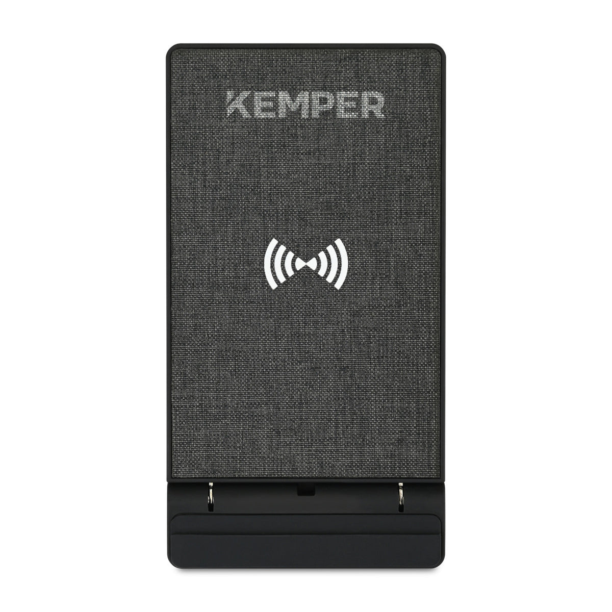 Eden Collapsible Wireless Desk Charger in Recycled PET - Charcoal Heather - View 3