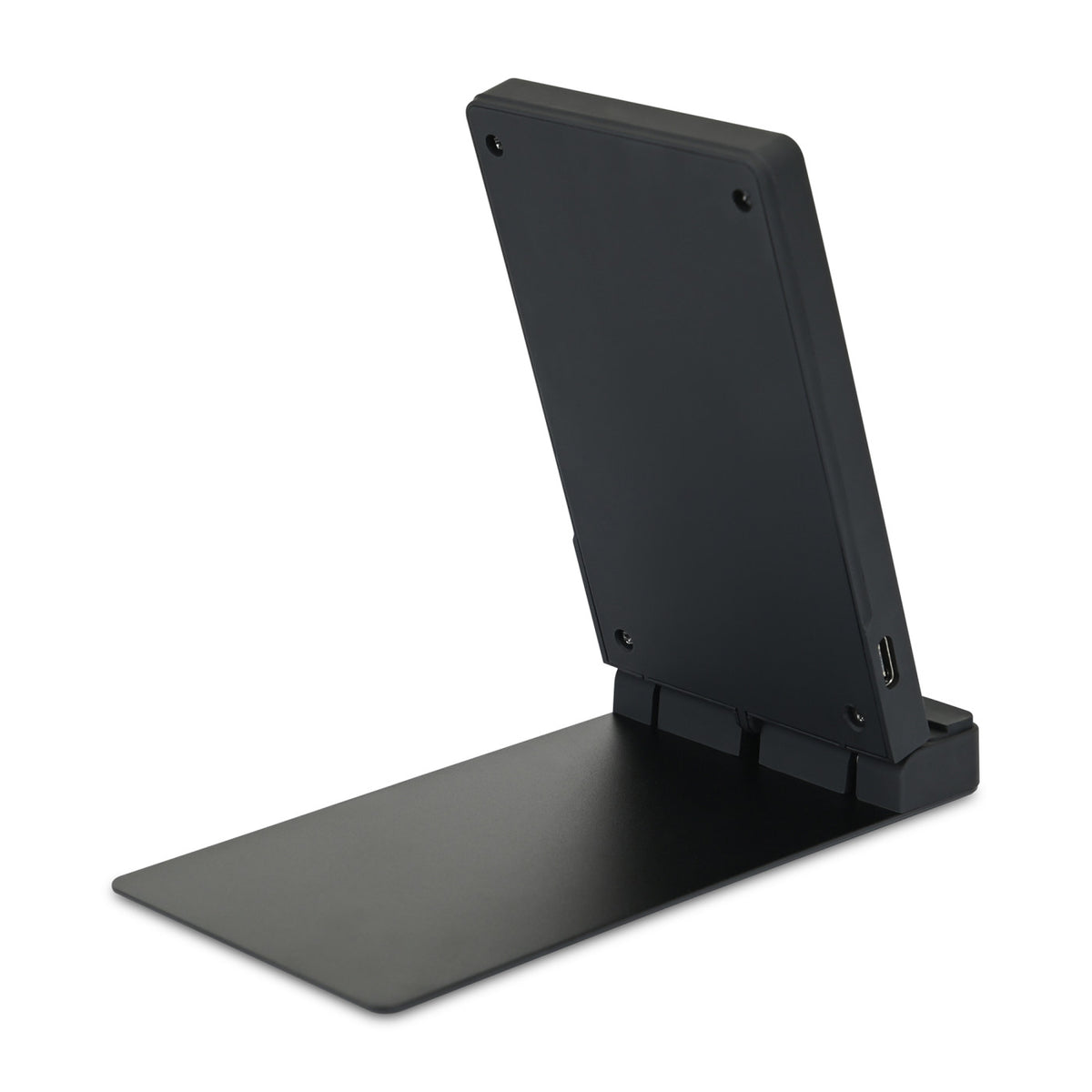 Eden Collapsible Wireless Desk Charger in Recycled PET - Charcoal Heather - View 4