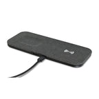 Eden Dual Wireless Charging Pad for Phone and Earbuds Laser Engraving - Charcoal Heather - View 1