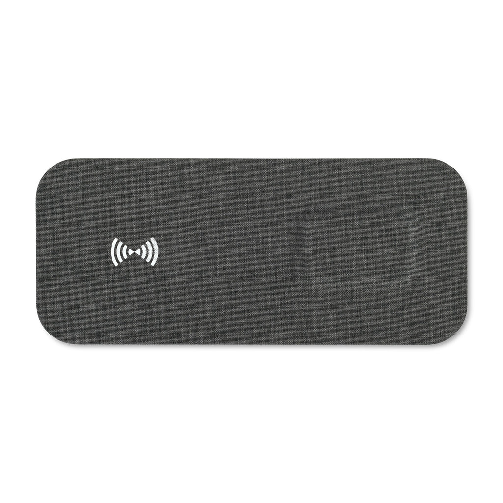 Eden Dual Wireless Charging Pad for Phone and Earbuds Laser Engraving - Charcoal Heather - View 3