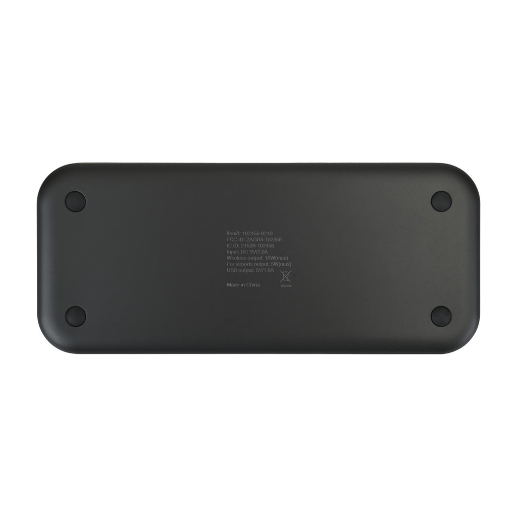 Eden Dual Wireless Charging Pad for Phone and Earbuds Laser Engraving - Charcoal Heather - View 4