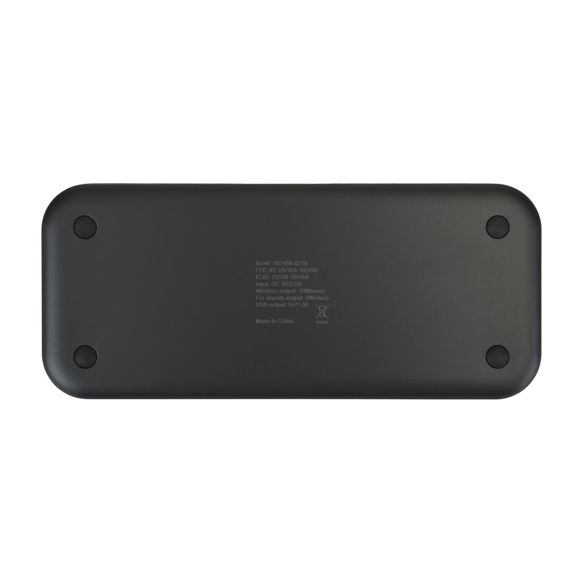 Eden Dual Wireless Charging Pad for Phone and Earbuds Laser Engraving - Charcoal Heather - View 4