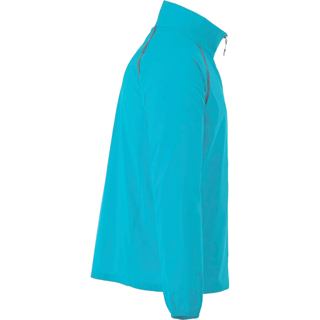 Egmont Lightweight Packable Jacket for Men Embroidery - Aspen Blue/Steel Grey - Right Side