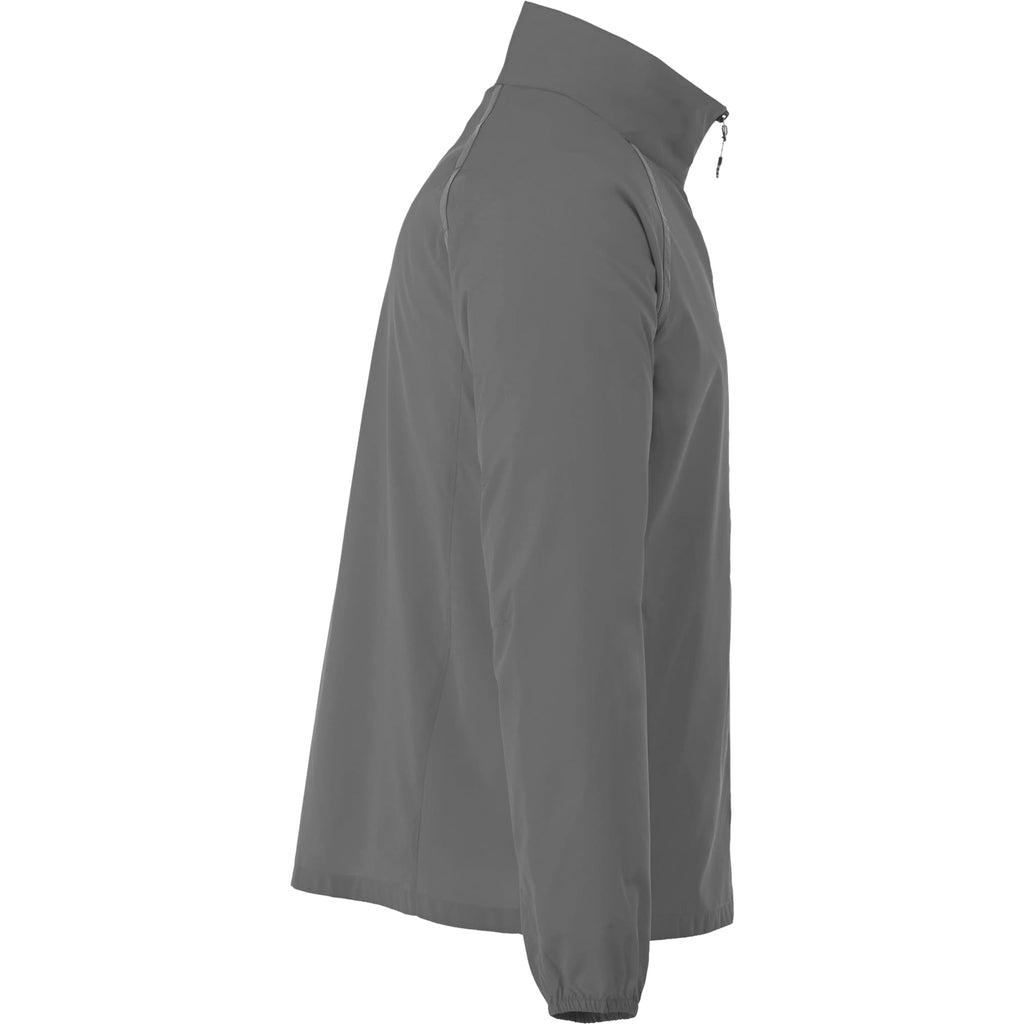 Egmont Lightweight Packable Jacket for Men Embroidery - Grey Storm/Steel Grey - Right Side