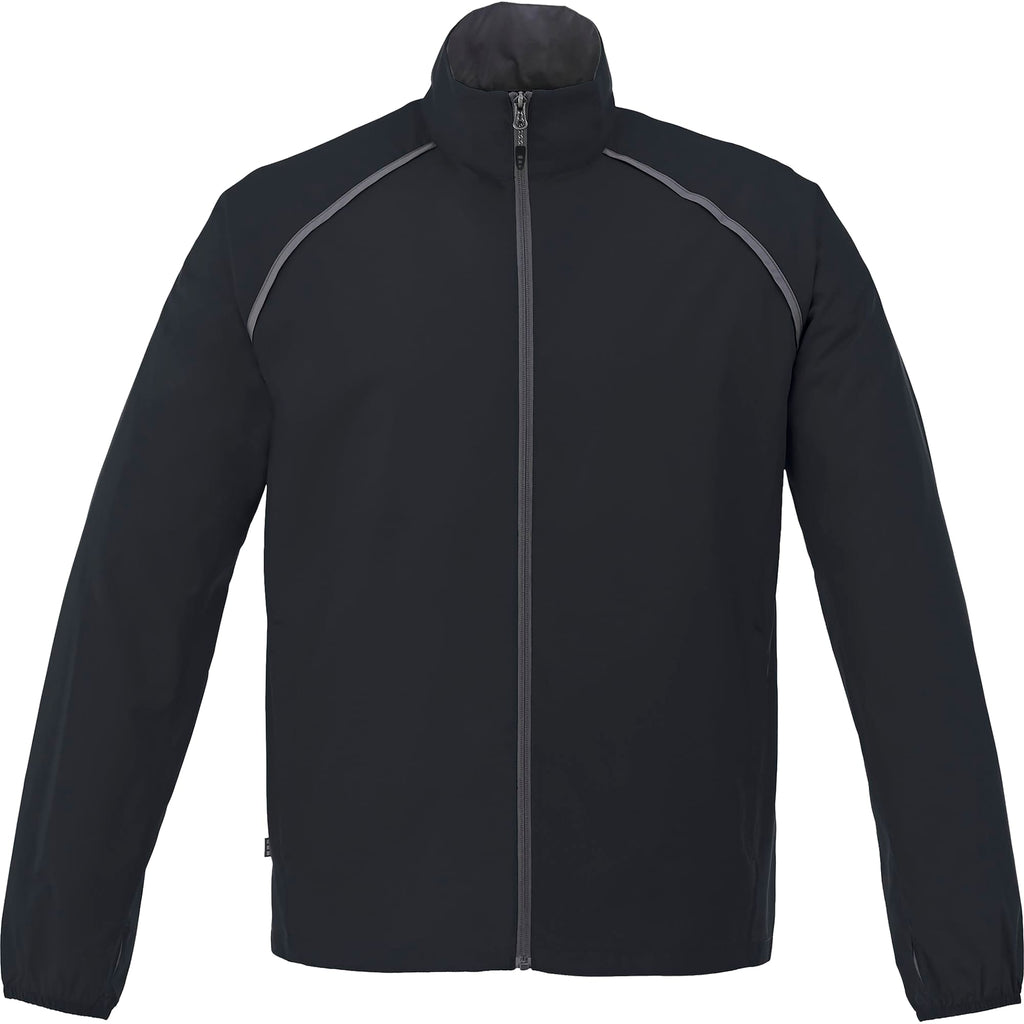 Egmont Lightweight Packable Jacket for Men Embroidery - Navy/Steel Grey - Front