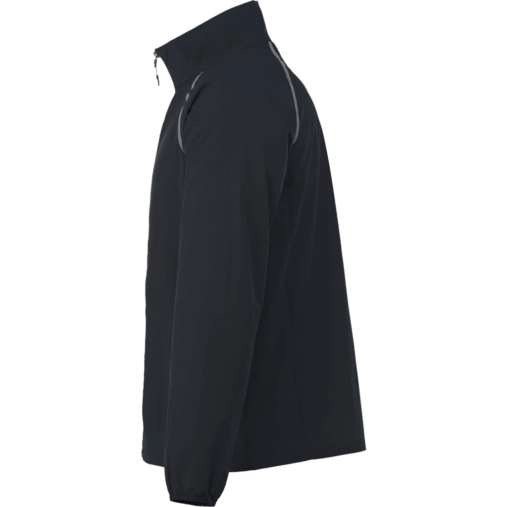 Egmont Lightweight Packable Jacket for Men Embroidery - Navy/Steel Grey - Left Side