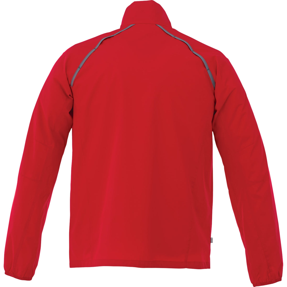 Egmont Lightweight Packable Jacket for Men Embroidery - Team Red/Steel Grey - Back Flat