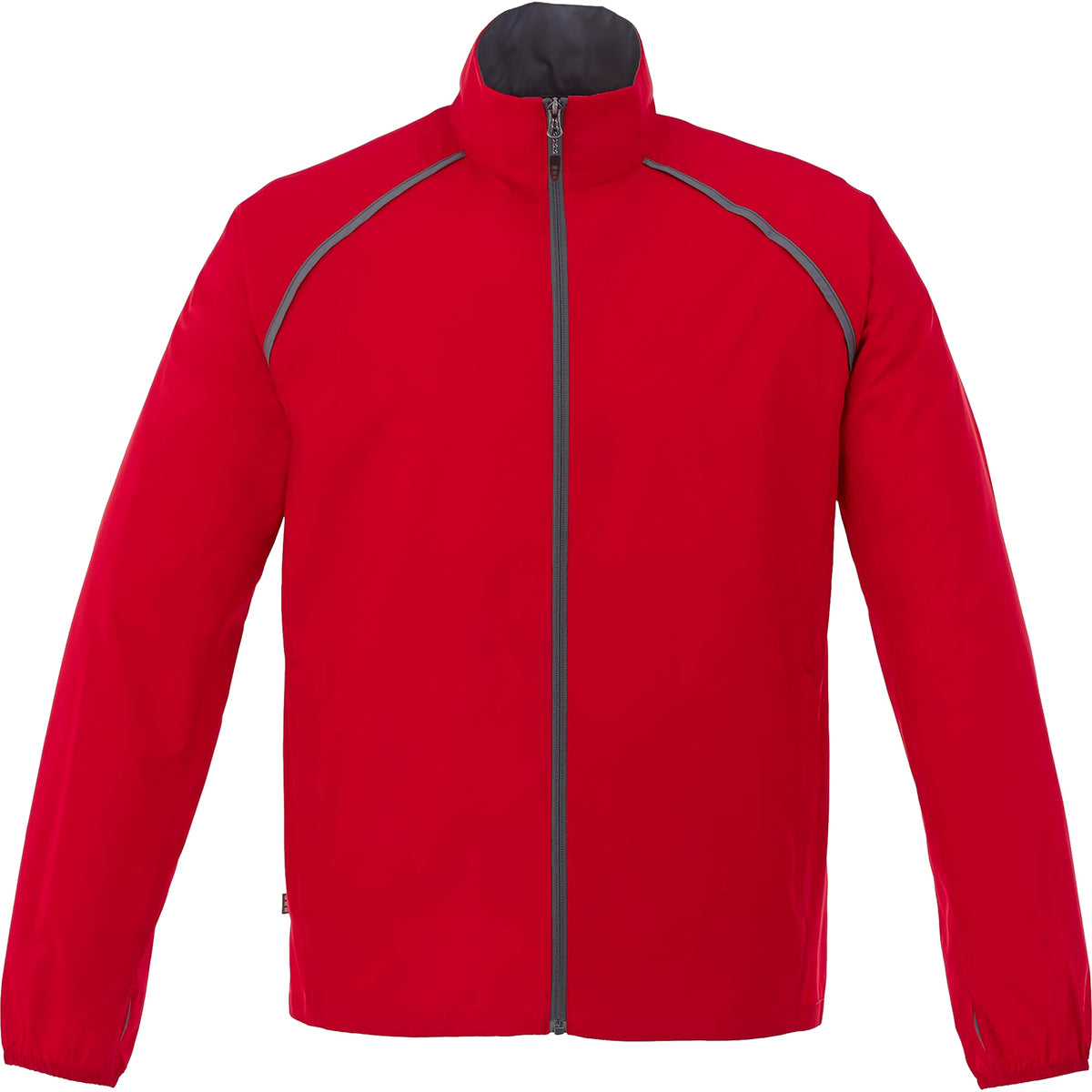 Egmont Lightweight Packable Jacket for Men Embroidery - Team Red/Steel Grey - Flat