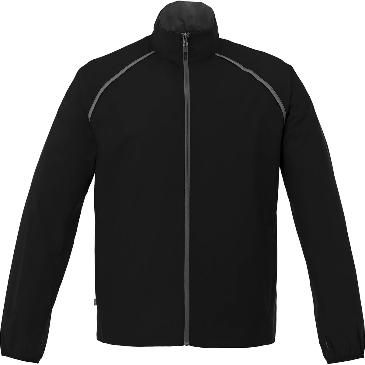 Egmont Lightweight Packable Jacket for Men Transfer - Black/Steel Grey - Front