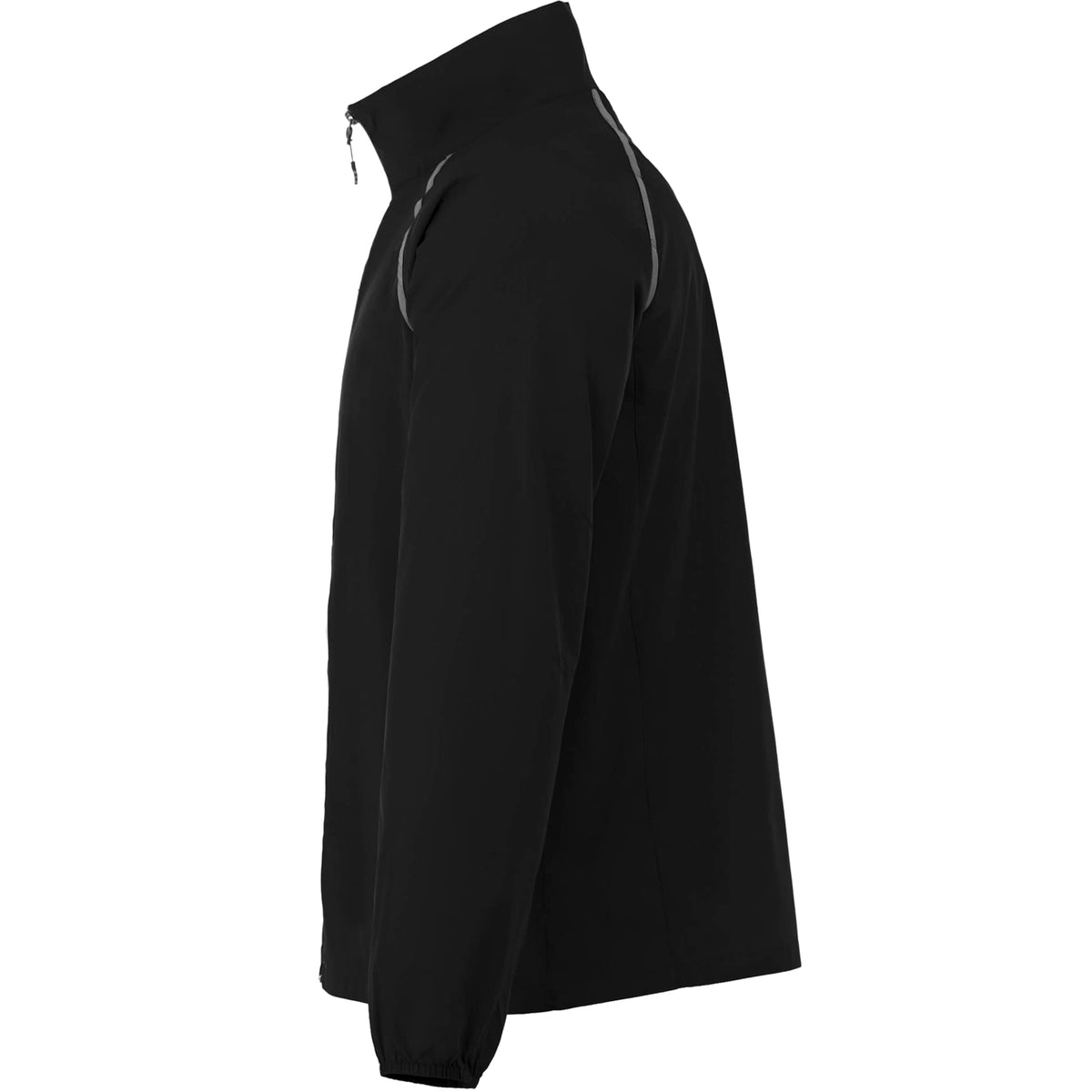 Egmont Lightweight Packable Jacket for Men Transfer - Black/Steel Grey - Left Side