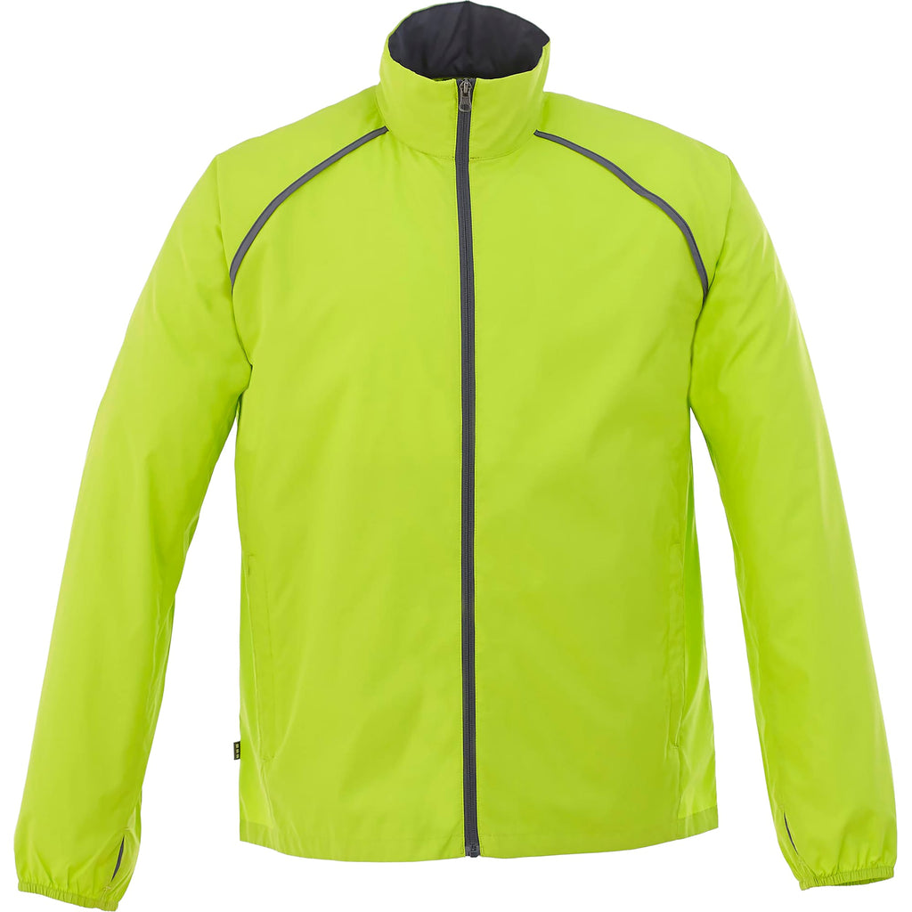 Egmont Lightweight Packable Jacket for Men Transfer - Hi-Liter Green/Steel Grey - Front