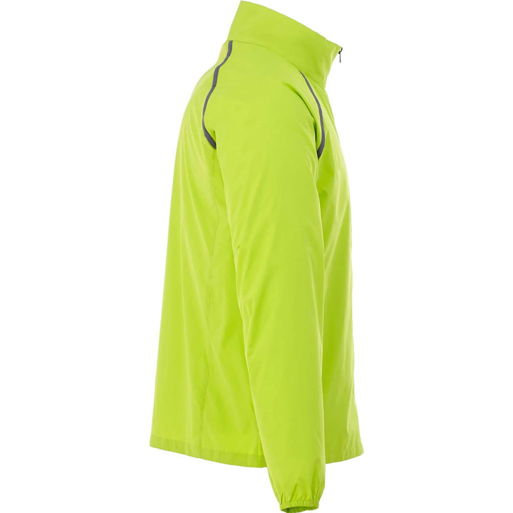 Egmont Lightweight Packable Jacket for Men Transfer - Hi-Liter Green/Steel Grey - Right Side