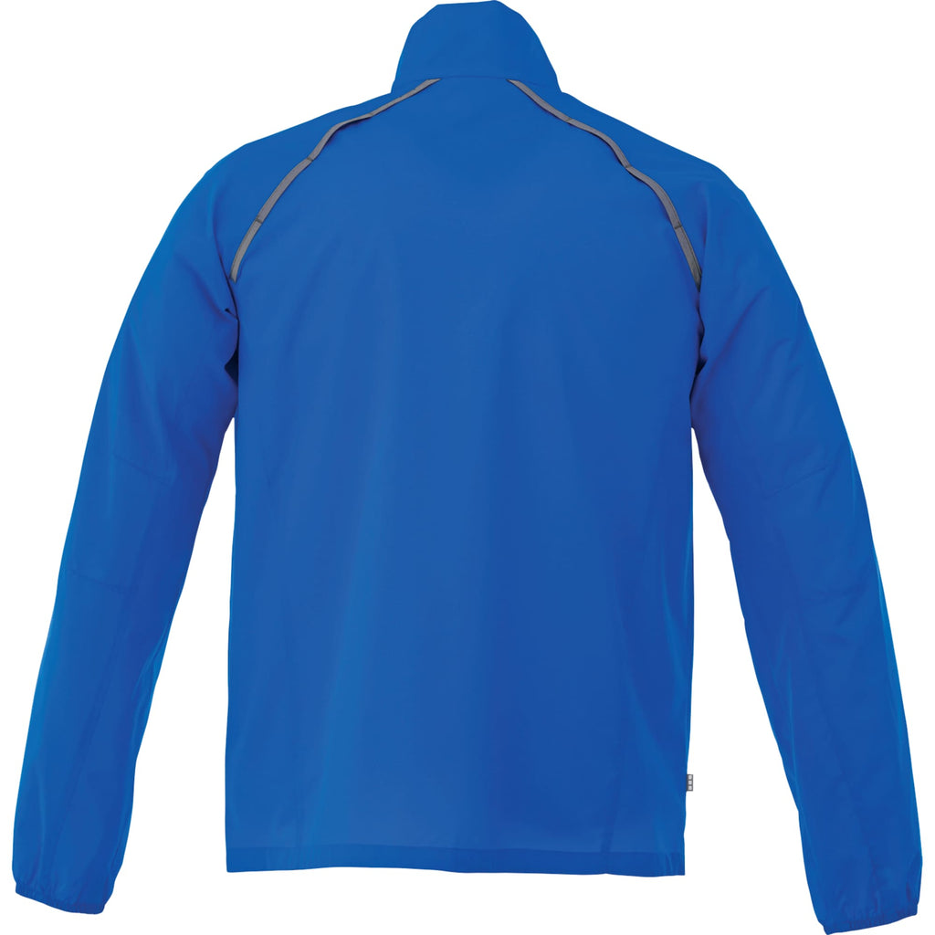 Egmont Lightweight Packable Jacket for Men Transfer - New Royal/Steel Grey - Back Flat