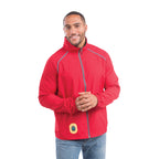 Egmont Lightweight Packable Jacket for Men Transfer - Team Red/Steel Grey - Front