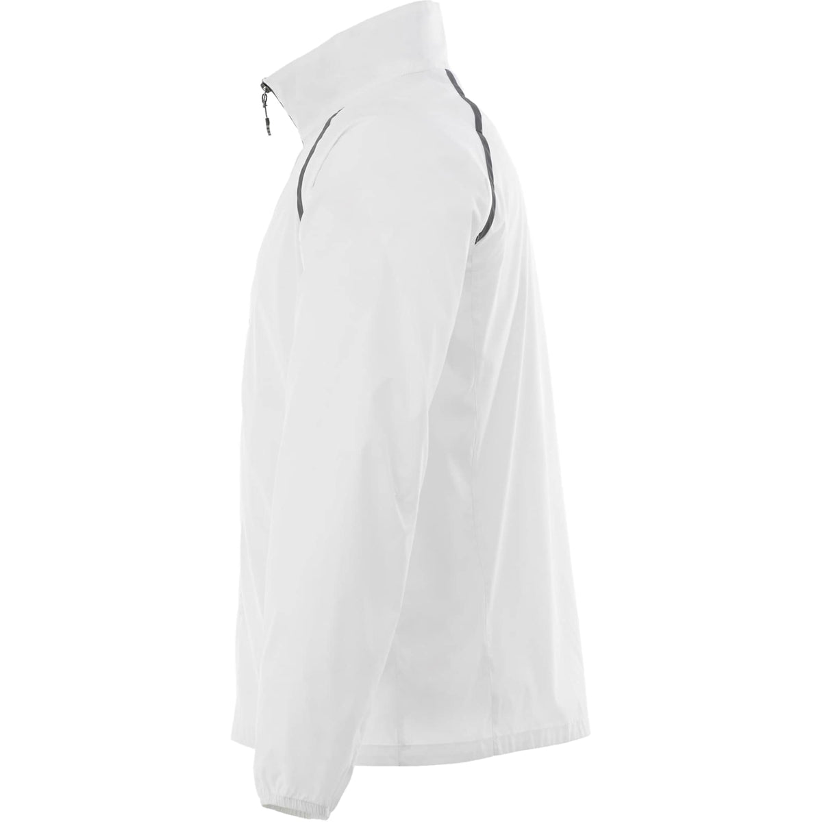 Egmont Lightweight Packable Jacket for Men Transfer - White/Steel Grey - Left Side