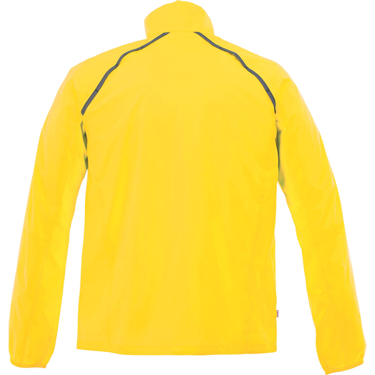 Egmont Lightweight Packable Jacket for Men Transfer - Yellow/Steel Grey - Back Flat
