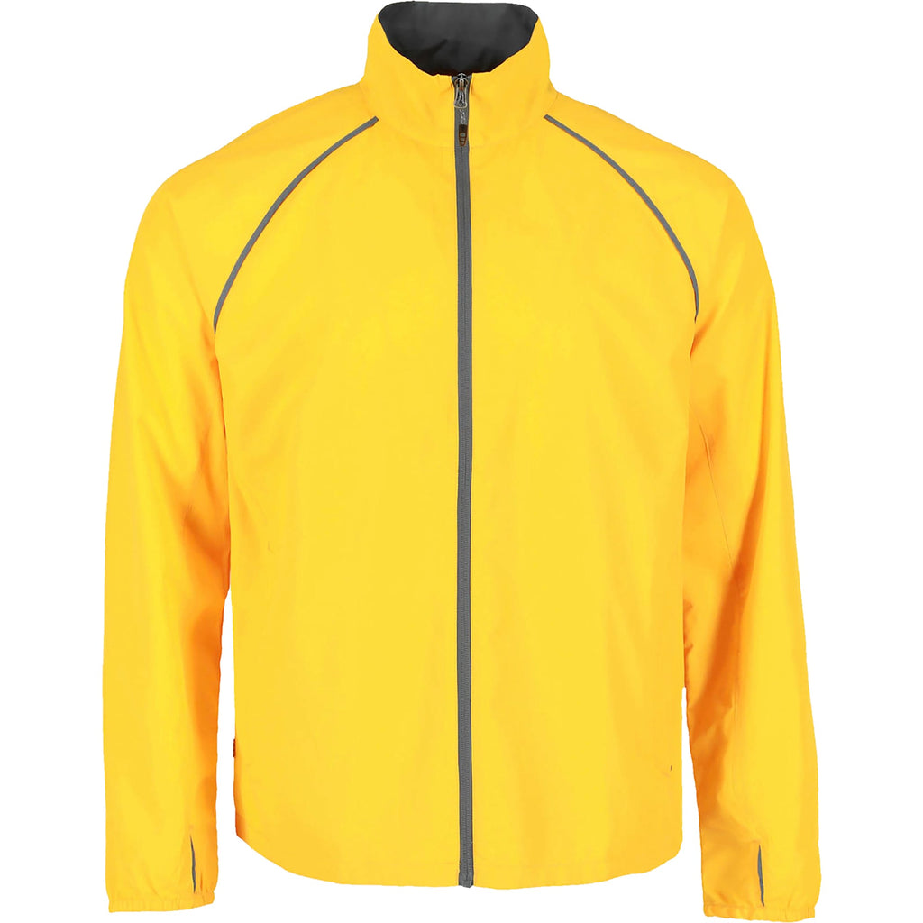 Egmont Lightweight Packable Jacket for Men Transfer - Yellow/Steel Grey - Front