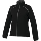 Egmont Lightweight Packable Jacket for Women Embroidery - Black/Steel Grey - Front Flat