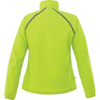 Egmont Lightweight Packable Jacket for Women Embroidery - Hi-Liter Green/Steel Grey - Back Flat