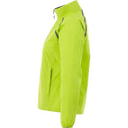 Egmont Lightweight Packable Jacket for Women Embroidery - Hi-Liter Green/Steel Grey - Left Side