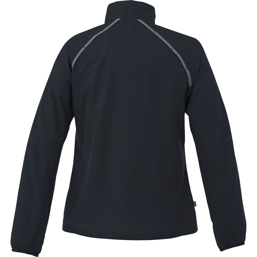 Egmont Lightweight Packable Jacket for Women Embroidery - Navy/Steel Grey - Back Flat