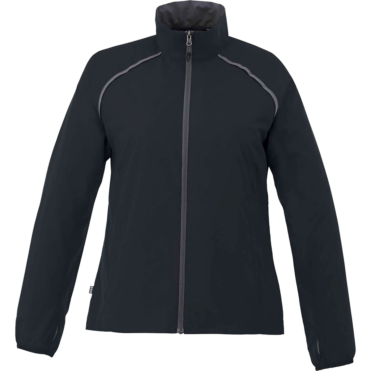 Egmont Lightweight Packable Jacket for Women Embroidery - Navy/Steel Grey - Front