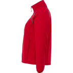 Egmont Lightweight Packable Jacket for Women Embroidery - Team Red/Steel Grey - Left Side