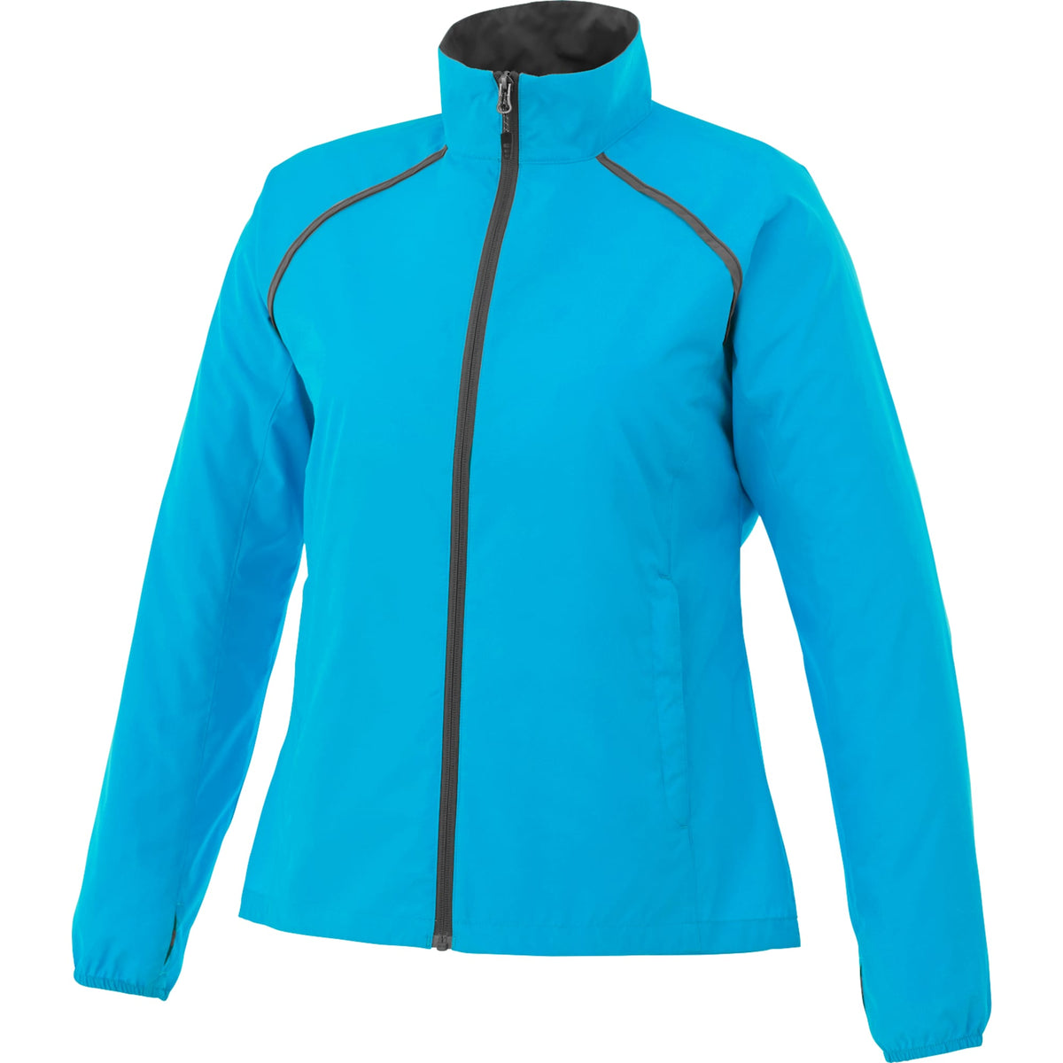 Egmont Lightweight Packable Jacket for Women Transfer - Aspen Blue/Steel Grey - Flat