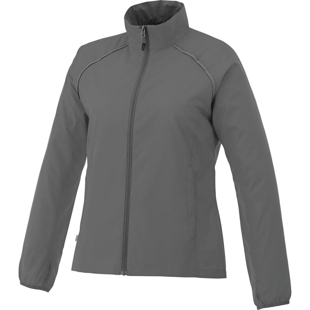 Egmont Lightweight Packable Jacket for Women Transfer - Grey Storm/Steel Grey - Front Flat