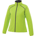 Egmont Lightweight Packable Jacket for Women Transfer - Hi-Liter Green/Steel Grey - Front Flat