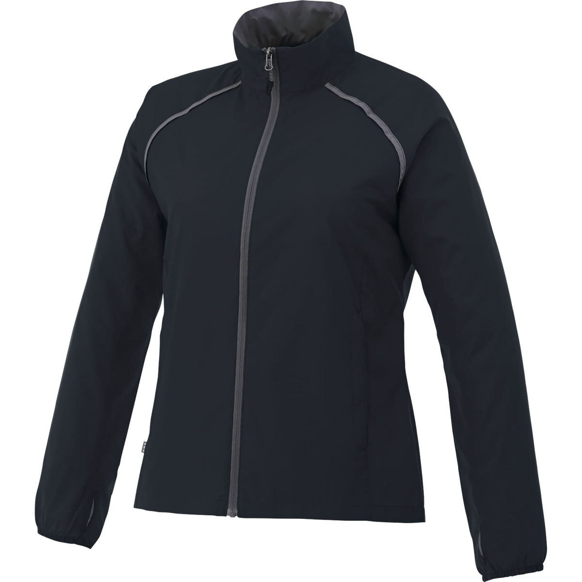 Egmont Lightweight Packable Jacket for Women Transfer - Navy/Steel Grey - Front Flat