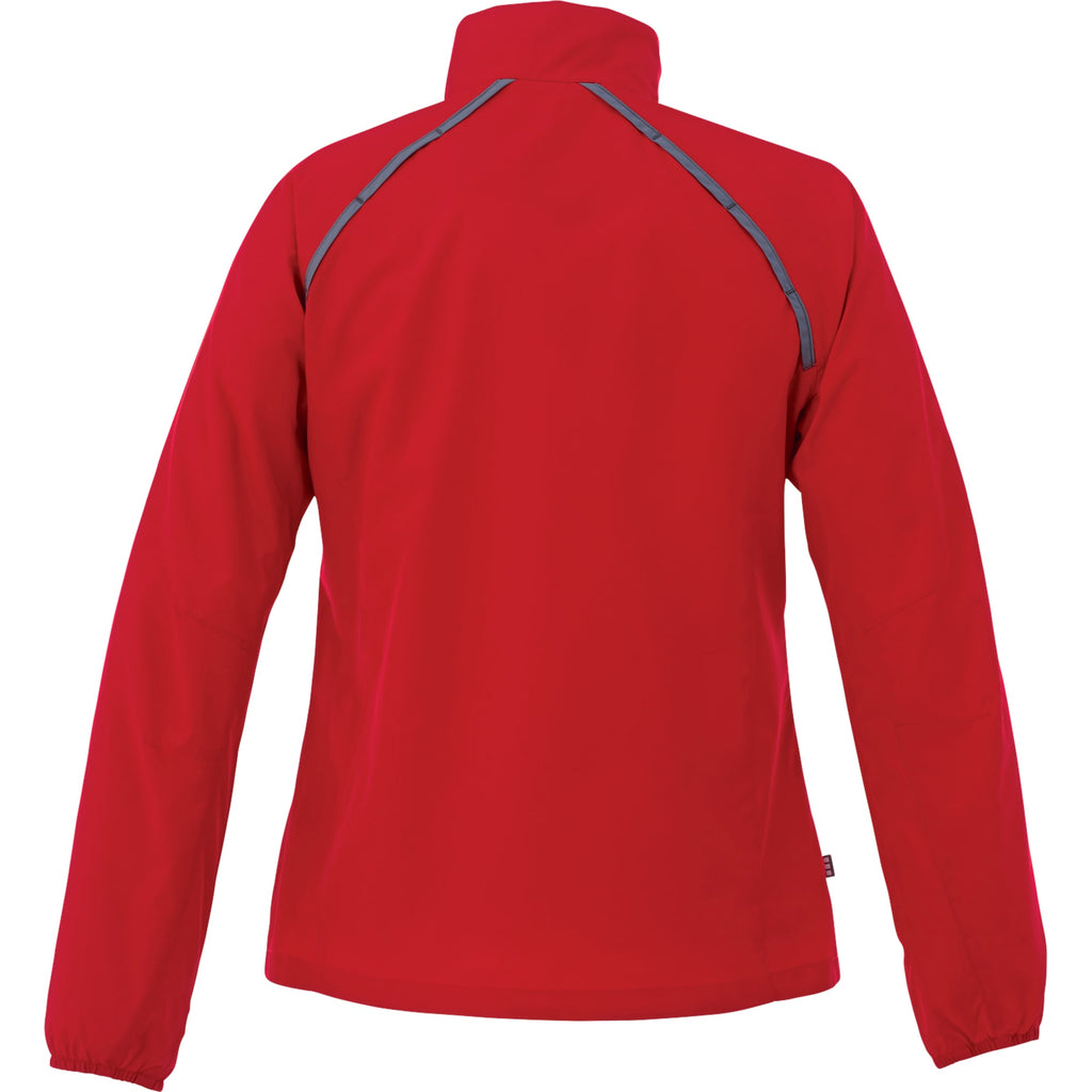 Egmont Lightweight Packable Jacket for Women Transfer - Team Red/Steel Grey - Back Flat 2