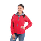 Egmont Lightweight Packable Jacket for Women Transfer - Team Red/Steel Grey - Flat
